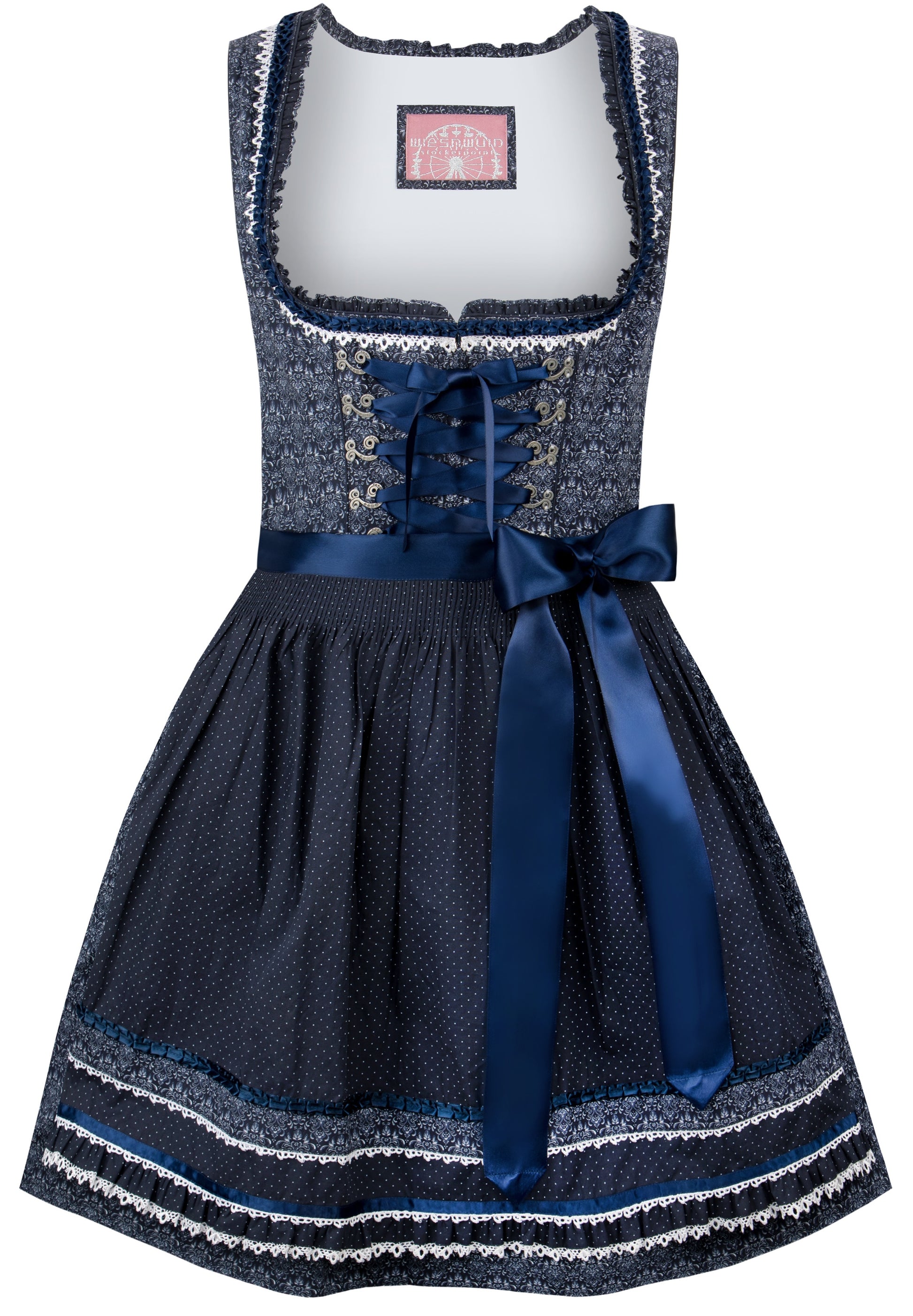 dirndl dress mini Kruger Mini Dirndl 2pcs. 50cm "Priscilla" blue (38)
