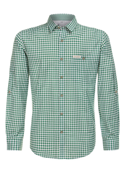 Thomas Dark Green Comfort Fit Men's Shirt