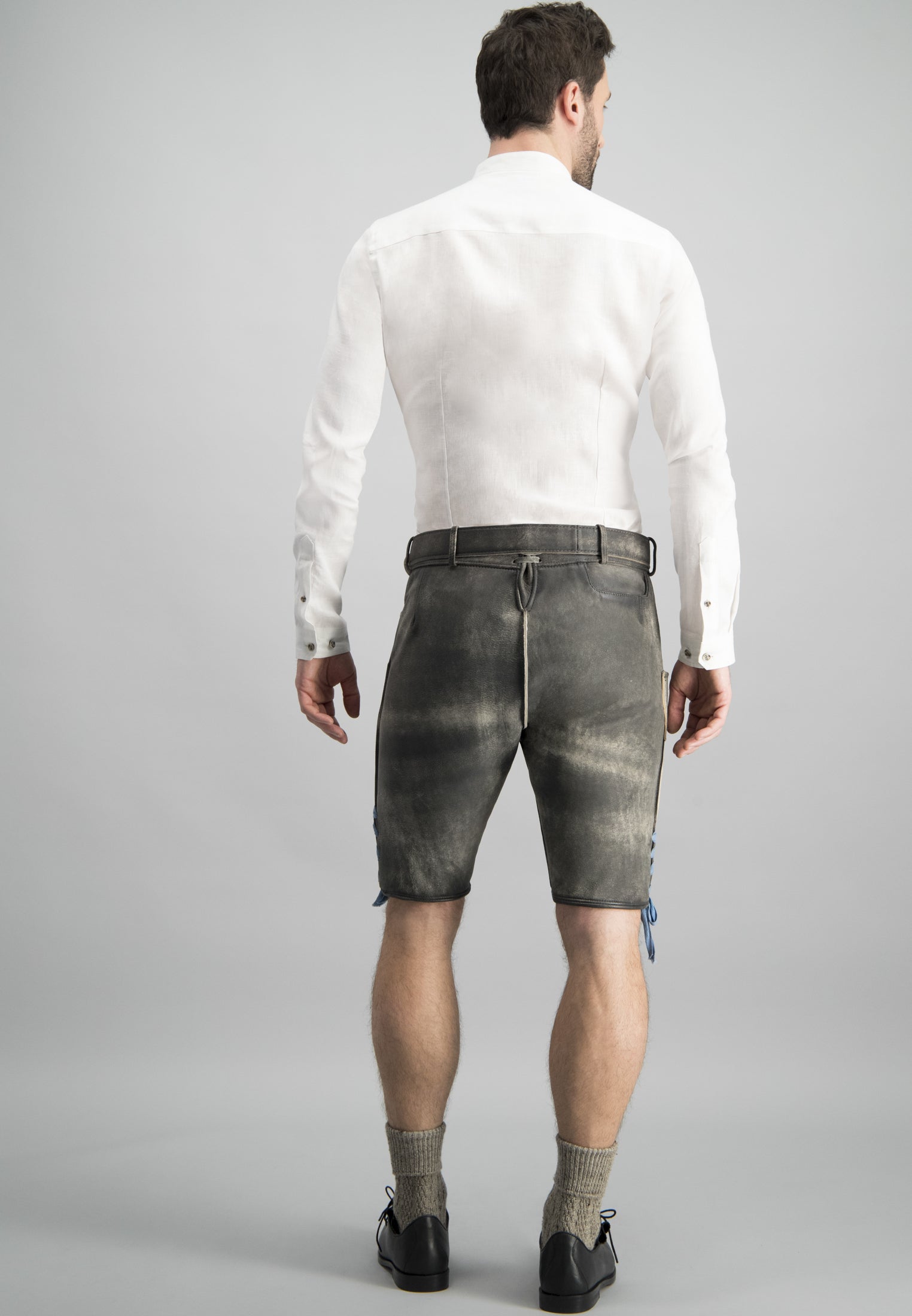 Stockerpoint Lederhosen - Gray Antique Goat Leather - MyDirndl