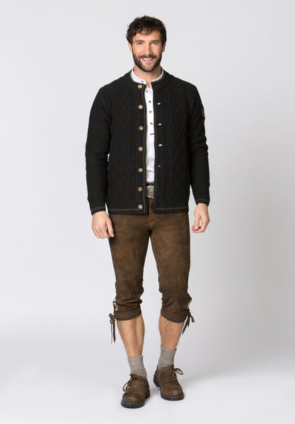 Anton Men's Cardigan Sweater Anthracite