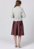 Elisabeth Light Gray & Green Wool Women's Jacket